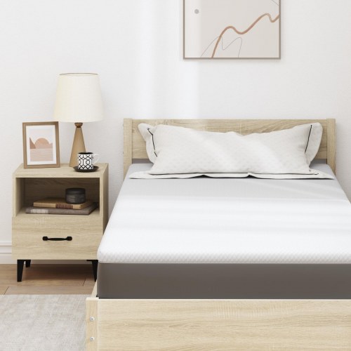 Topmadras i memoryskum 90 x 190 cm - hvid