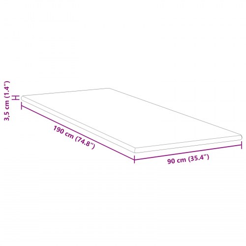 Topmadras i memoryskum 90 x 190 cm - hvid