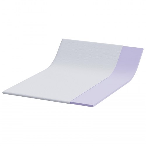 Topmadras i memoryskum med lavendel 160 x 200 cm - hvid
