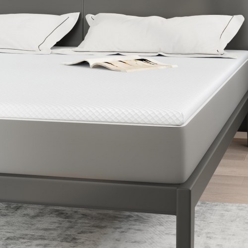 Topmadras i memoryskum 180 x 200 cm - hvid