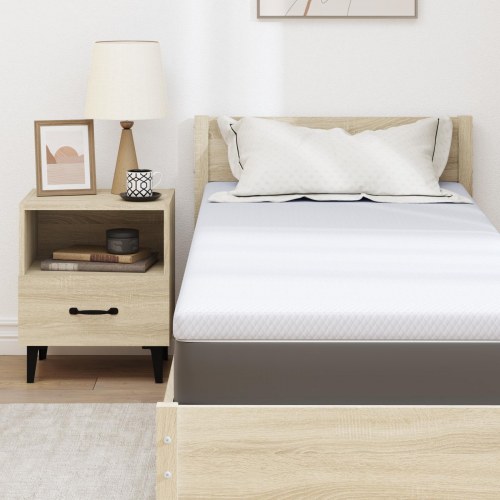 Topmadras i memoryskum 70 x 200 cm - hvid