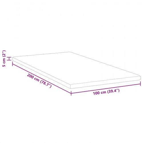 Topmadras i memoryskum 100 x 200 cm - hvid