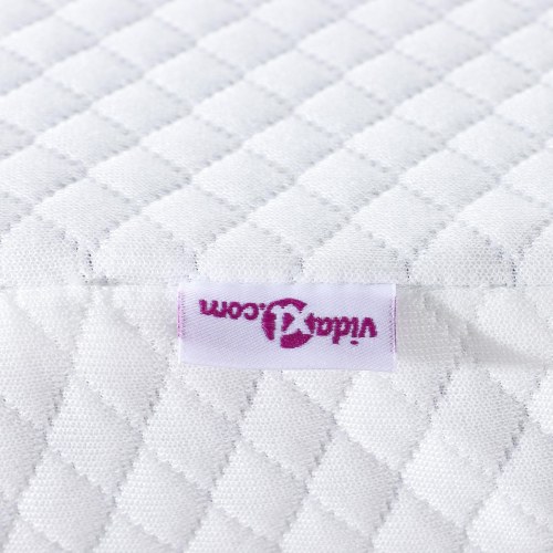 Topmadras i memoryskum 140 x 190 cm - hvid