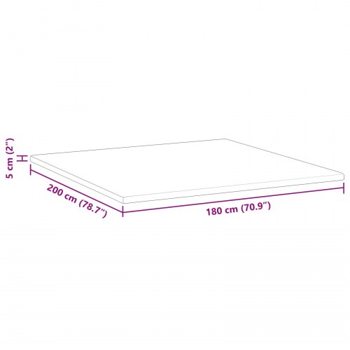 Topmadras i memoryskum 180 x 200 cm - hvid