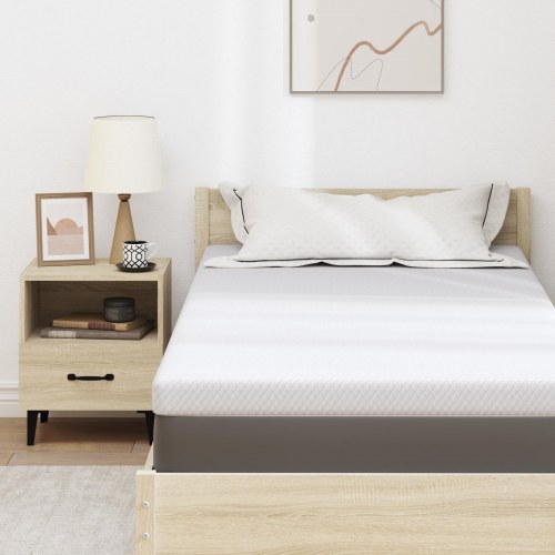 Topmadras i memoryskum 90 x 200 cm - hvid