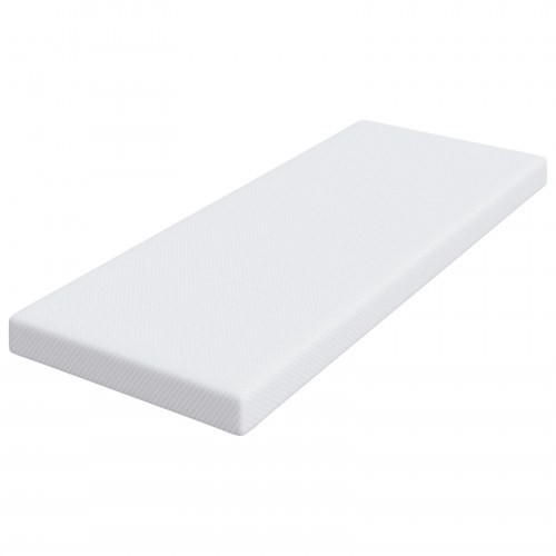 Topmadras i memoryskum 70 x 200 cm - hvid