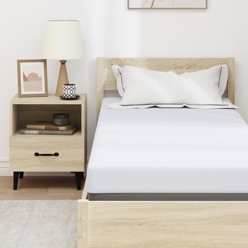 Topmadras i memoryskum 70 x 200 cm - hvid