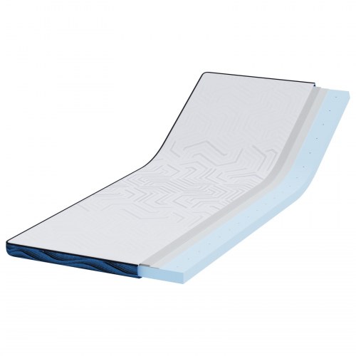 Topmadras i memoryskum 70 x 200 cm - hvid