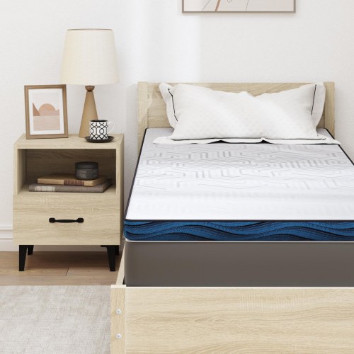Topmadras i memoryskum 70 x 200 cm - hvid