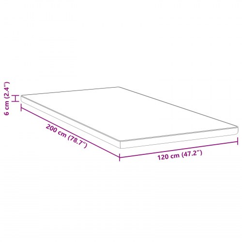 Topmadras i memory foam 120 x 200 cm i jacquardstof - hvid