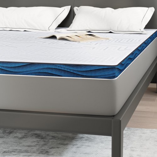 Topmadras 140 x 190 cm i memoryskum - hvid