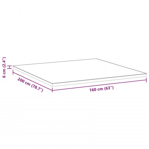 Topmadras 160 x 200 cm i jacquardstof - hvid