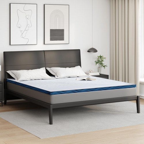 Topmadras i memoryskum 180 x 200 cm - hvid