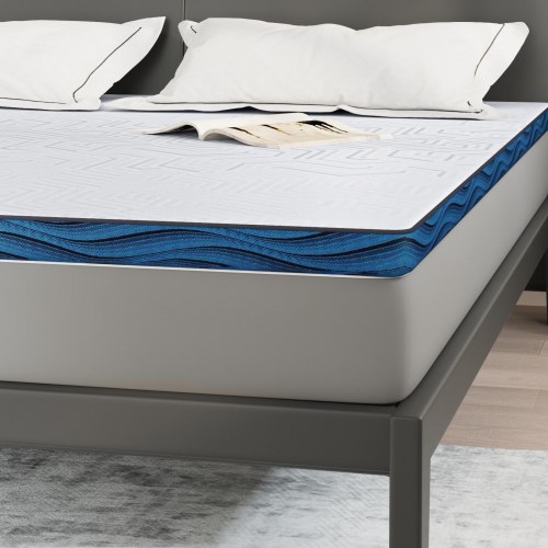 Topmadras i memoryskum 180 x 200 cm - hvid