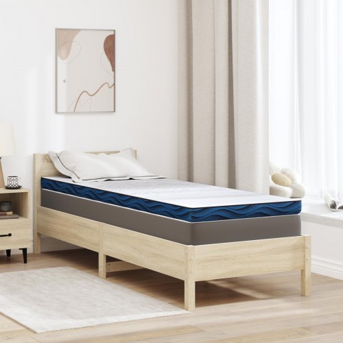 Topmadras med memory foam 80 x 200 cm - hvid