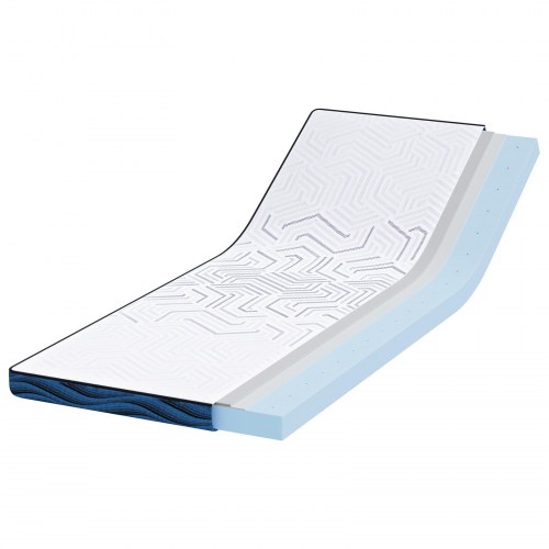 Topmadras med memory foam 80 x 200 cm - hvid