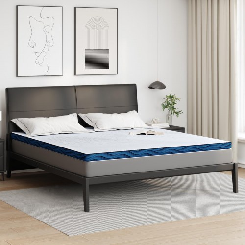 Topmadras 200 x 200 cm i memory foam - hvid