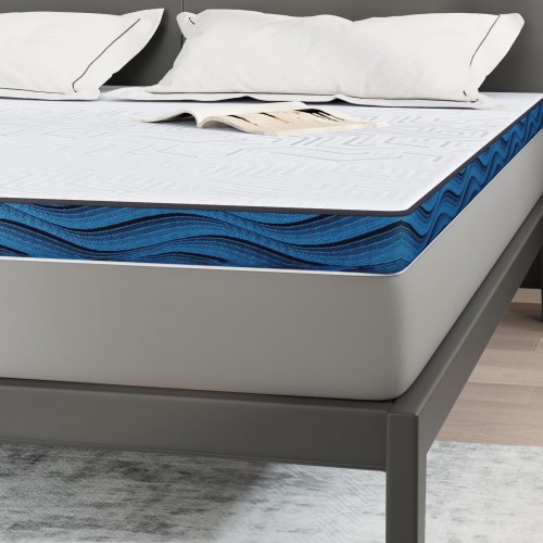 Topmadras 200 x 200 cm i memory foam - hvid