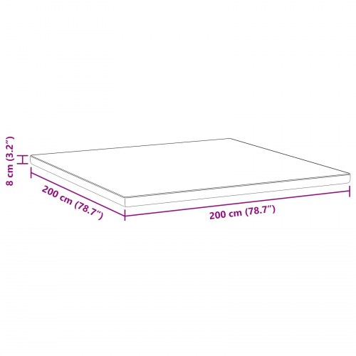 Topmadras 200 x 200 cm i memory foam - hvid