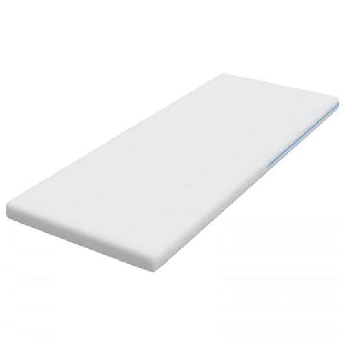 Topmadras med memoryskum 80 x 200 cm - hvid