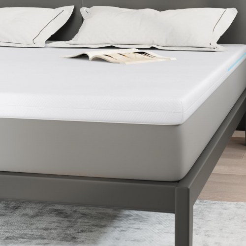 Topmadras i memoryskum 180 x 200 cm - hvid
