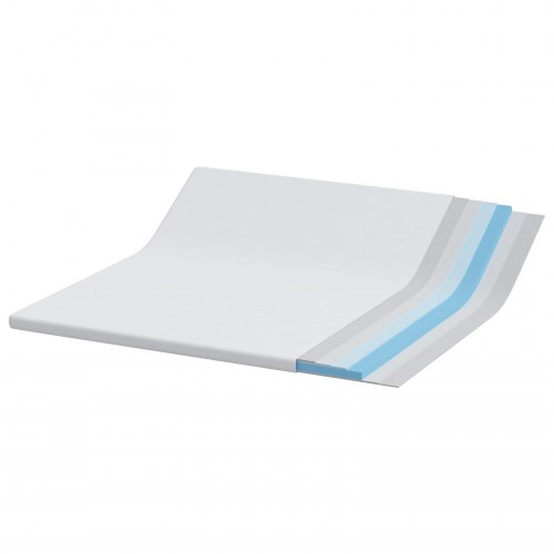 Topmadras med memoryskum 200 x 200 cm - hvid