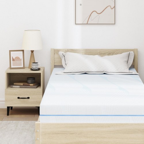 Skummadras medium fast 100 x 200 cm - hvid
