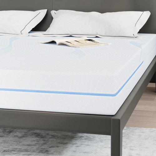 Skummadras medium fast 180 x 200 cm - hvid