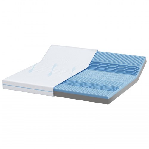 Skummadras medium fast 200 x 200 cm - hvid