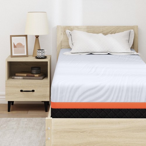 Madras Hvid og Grå 70 x 200 cm Jacquard stof