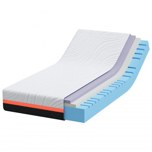 Madras Hvid og Grå 90 x 200 cm Jacquard stof