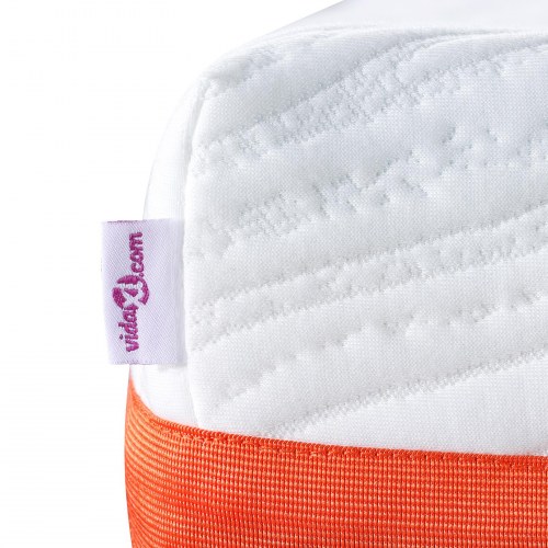 Madras Hvid og Grå 90 x 200 cm Jacquard stof