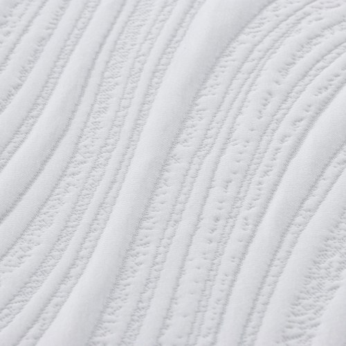 Madras Hvid og Grå 90 x 200 cm Jacquard stof