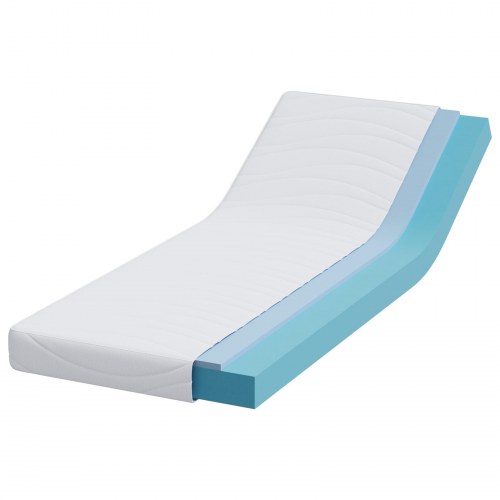 Gelmadras i memoryskum 80 x 200 cm - hvid