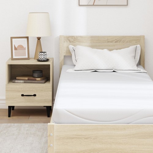 Gelmadras i memoryskum 80 x 200 cm - hvid