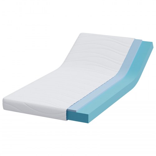 Gelmadras i memory skum 90 x 200 cm medium - hvid