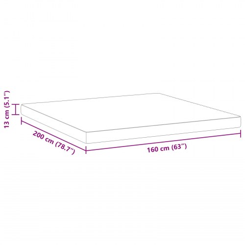 Gelmadras i memoryskum 160 x 200 cm - hvid