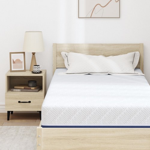 Gel-memory foam-madras 100 x 200 cm - hvid/blå