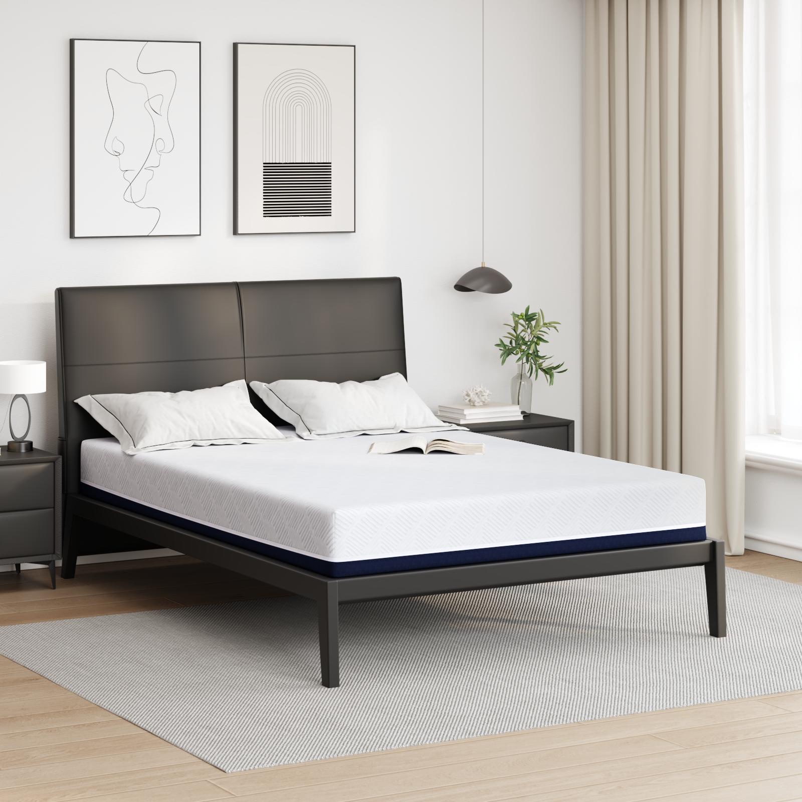 Madras Hvid og Blå 140 x 190 cm Jacquard stof
