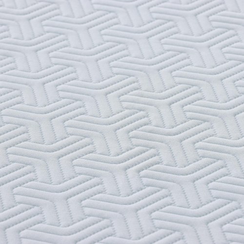 Madras Hvid og Grå 90 x 190 cm Jacquard stof