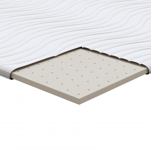 Topmadras i latexskum 180 x 200 cm - hvid