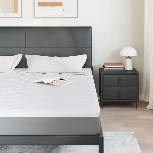 Topmadras i latexskum 200 x 200 cm - hvid