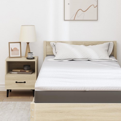 Topmadras 90 x 200 cm i hvid