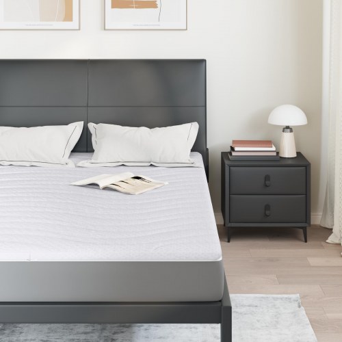 Topmadras 140 x 190 cm i hvid