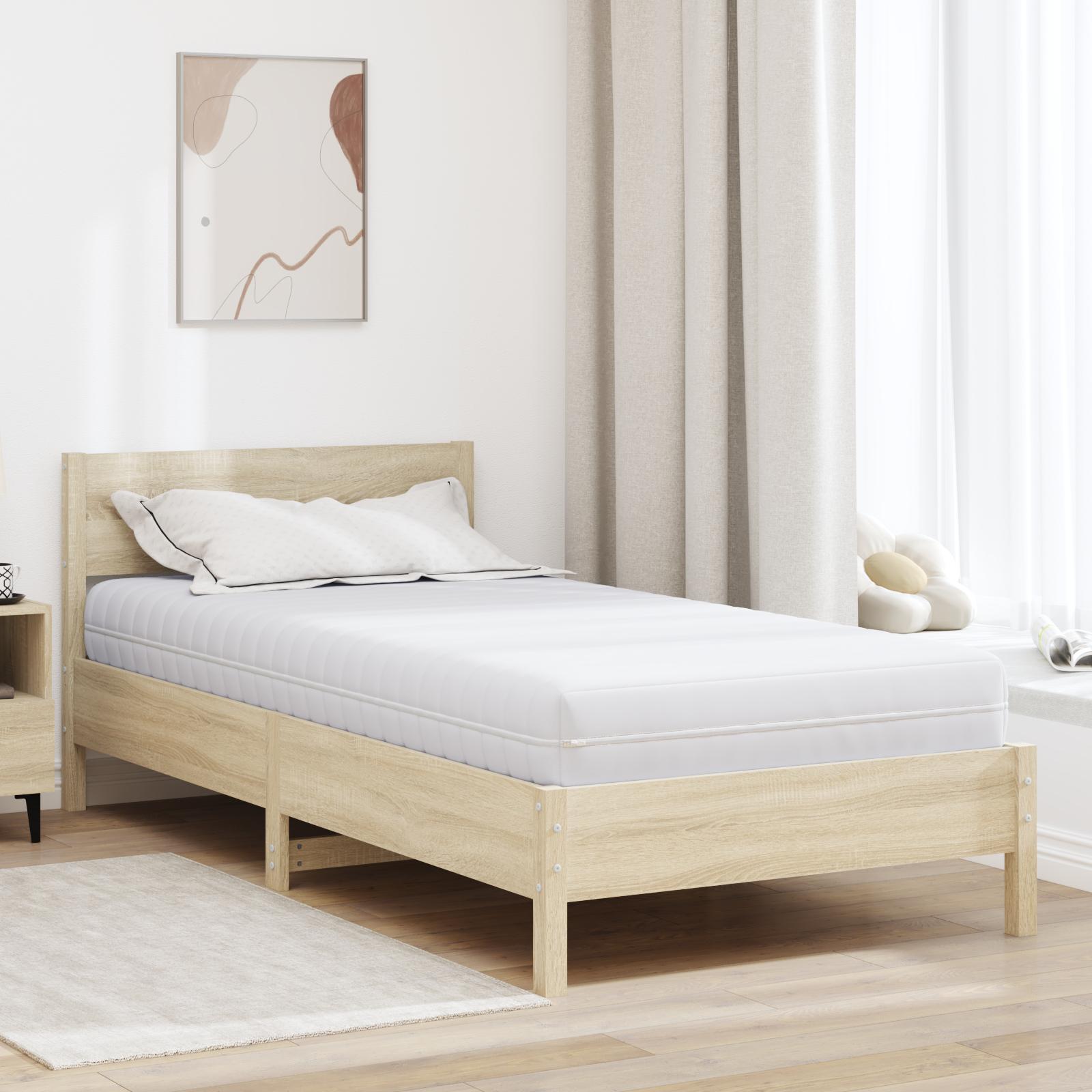 Madras Med Kokoslag Hvid 90 X 200 Cm Pocket Spring