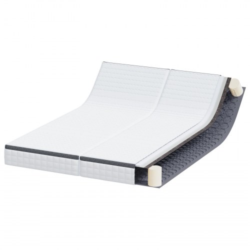 Bonnell-madrasser medium bløde 80 x 200 cm - hvid/grå, 2 stk.