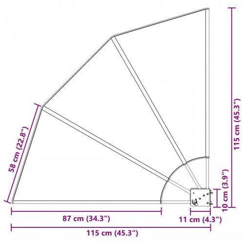 Balkon Afskærmning Mørkegrøn 115 x 115 cm Stof