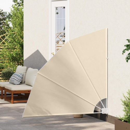 Balkon afskærmning 140 × 140 cm - polyester, beige
