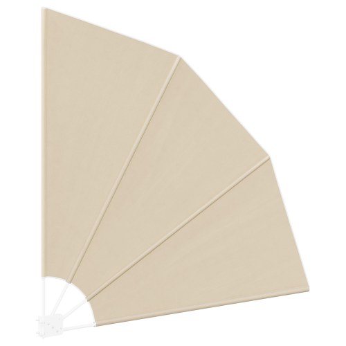 Balkon afskærmning 140 × 140 cm - polyester, beige