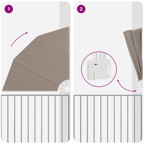 Balkon Afskærmning Gråbrun 140 x 140 cm Stof